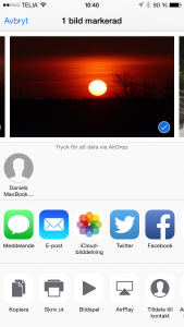 Airdrop via iphone